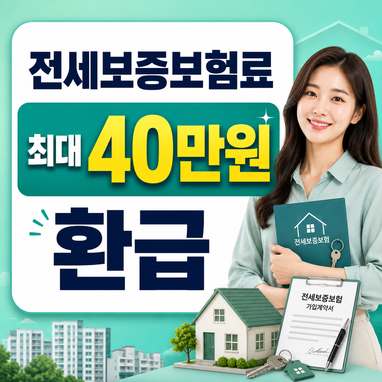 2026 전세보증금 반환보증 보증료 최대 40만원 지원