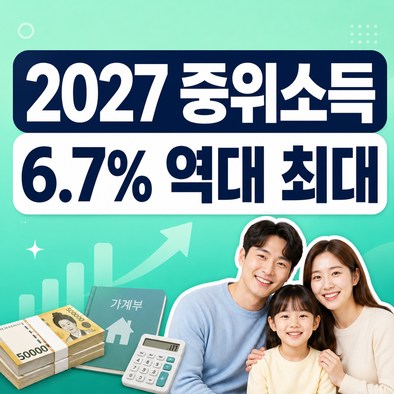 2027 기준 중위소득 6.7% 인상과 생계급여 가구별 기준
