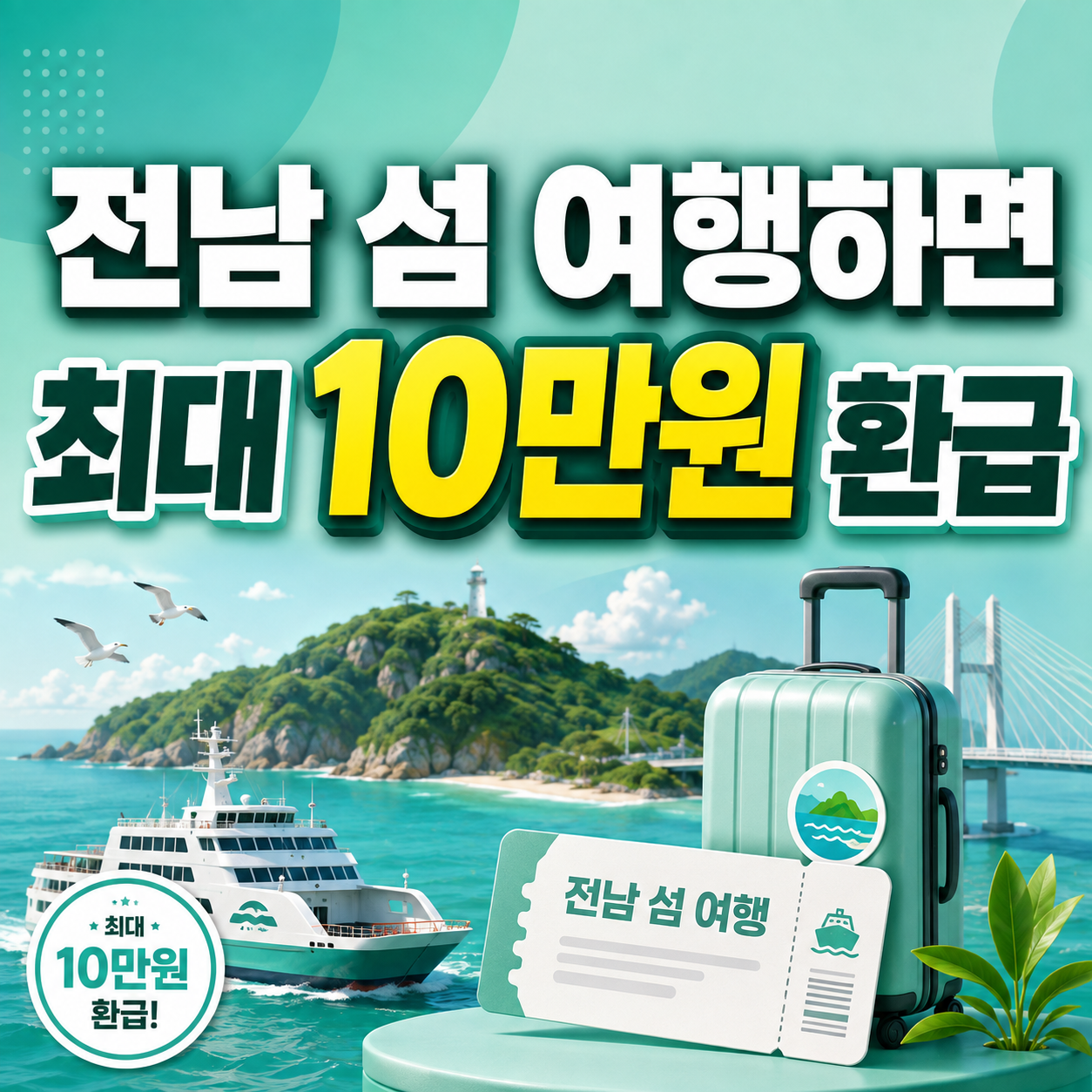 전남 섬 반값여행 2026 여행비 50% 최대 10만 원 환급 안내