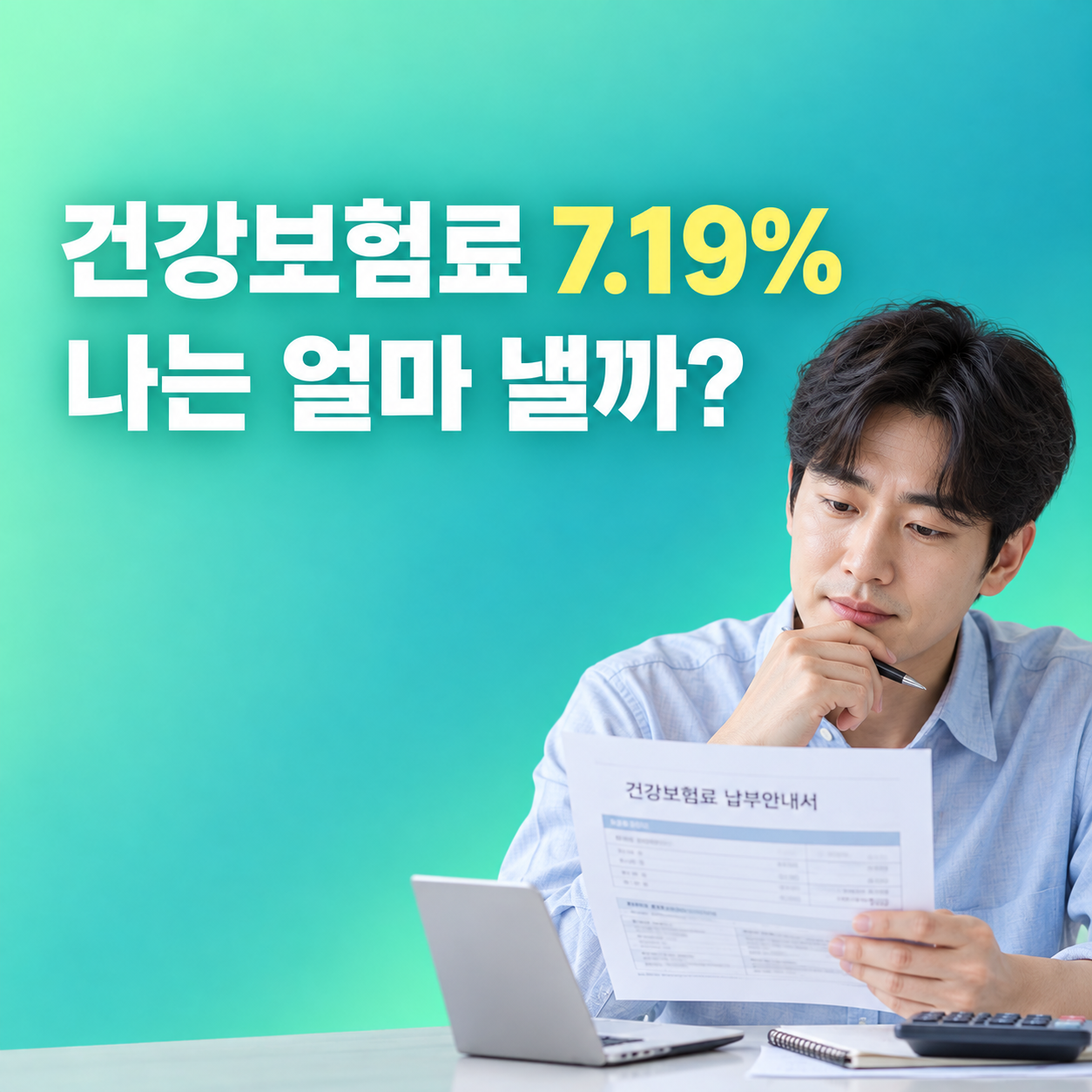 2026 건강보험료 계산 직장가입자 7.19% 지역가입자 보험료