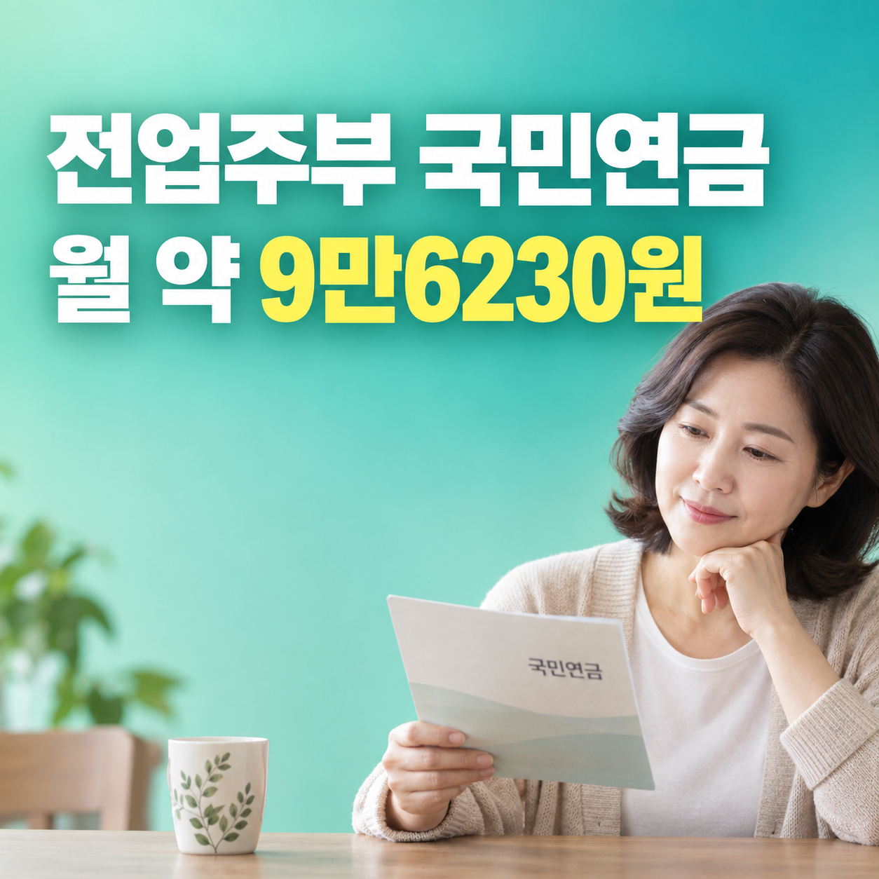 2026 국민연금 임의가입 전업주부 월 보험료 약 9만6230원