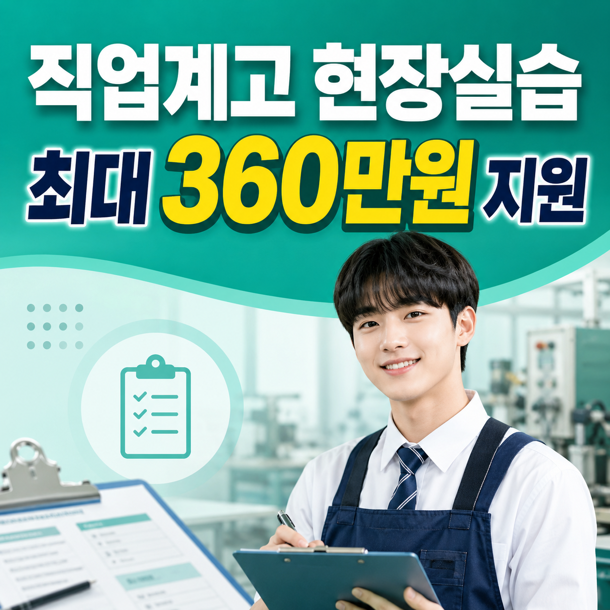 직업계고 현장실습 지원금 2026 하루 6만원 최대 360만원 신청방법