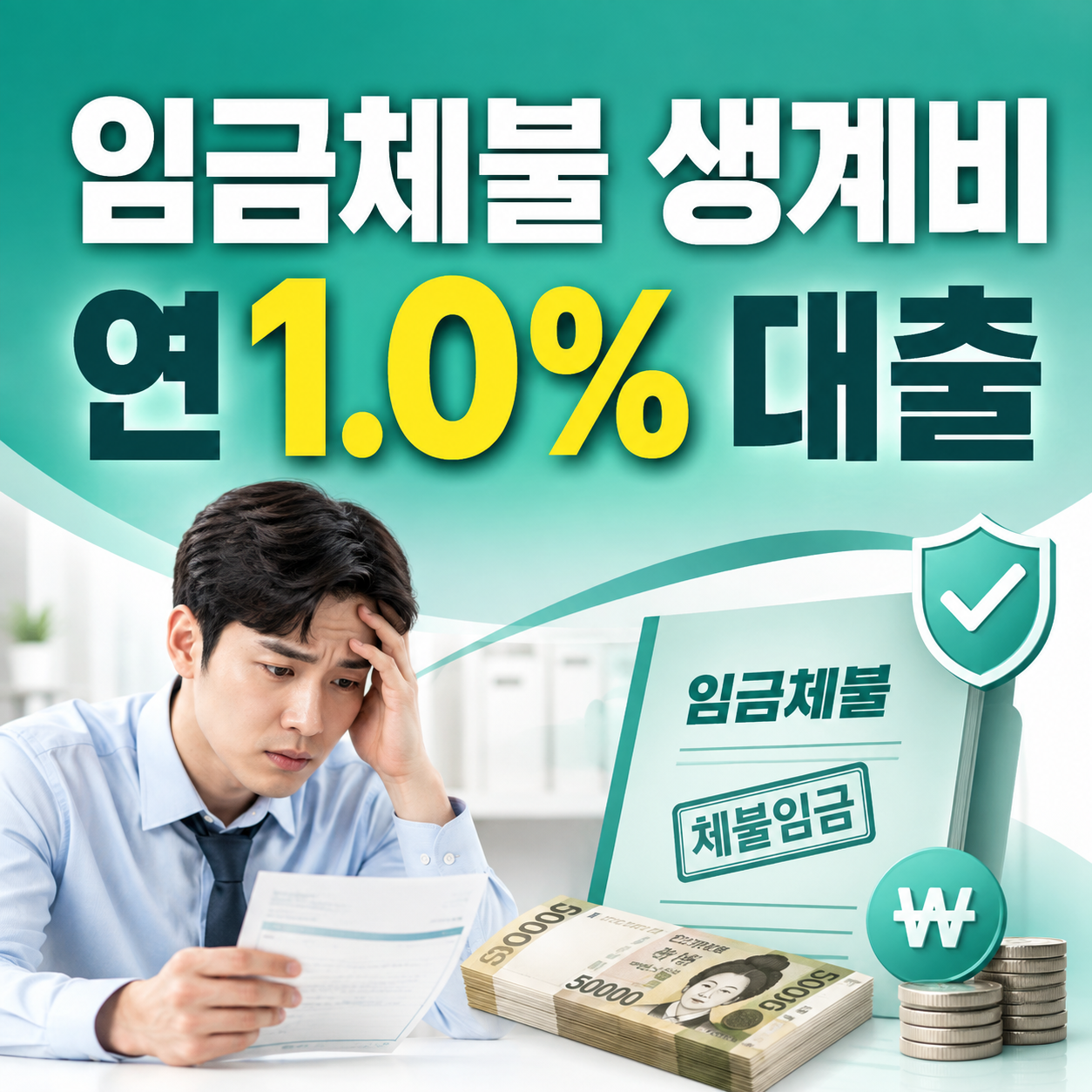 2026 임금체불 생계비 대출 최대 1000만원 연 1% 신청조건