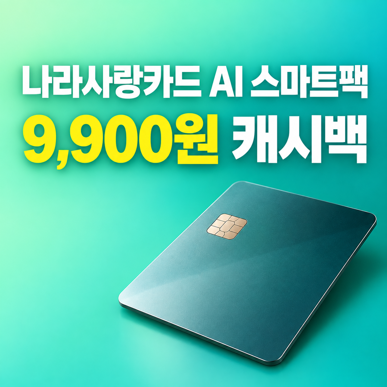 나라사랑카드 AI 스마트팩 9,900원 캐시백 이벤트