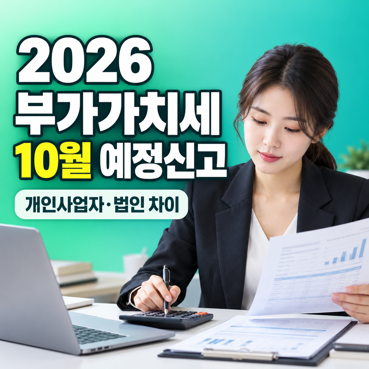 2026 부가가치세 10월 예정신고 개인사업자 법인사업자 차이