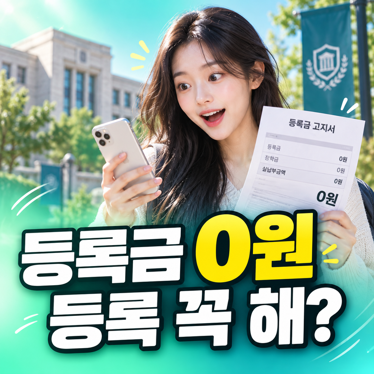 대학 등록금 0원 전액 장학생 등록 신청 방법과 미등록 주의사항