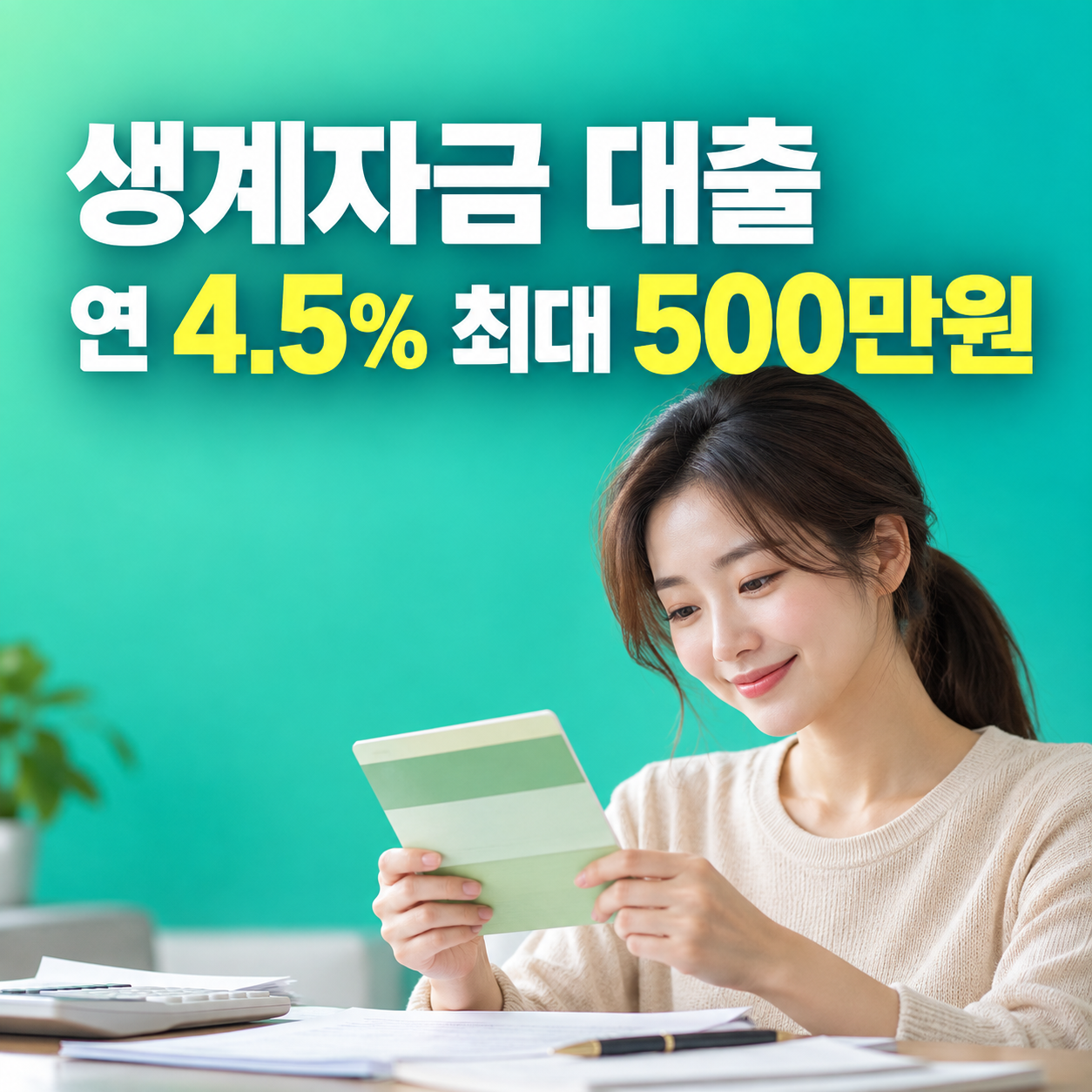 2026 금융취약계층 생계자금 대출 연 4.5퍼센트 최대 500만원