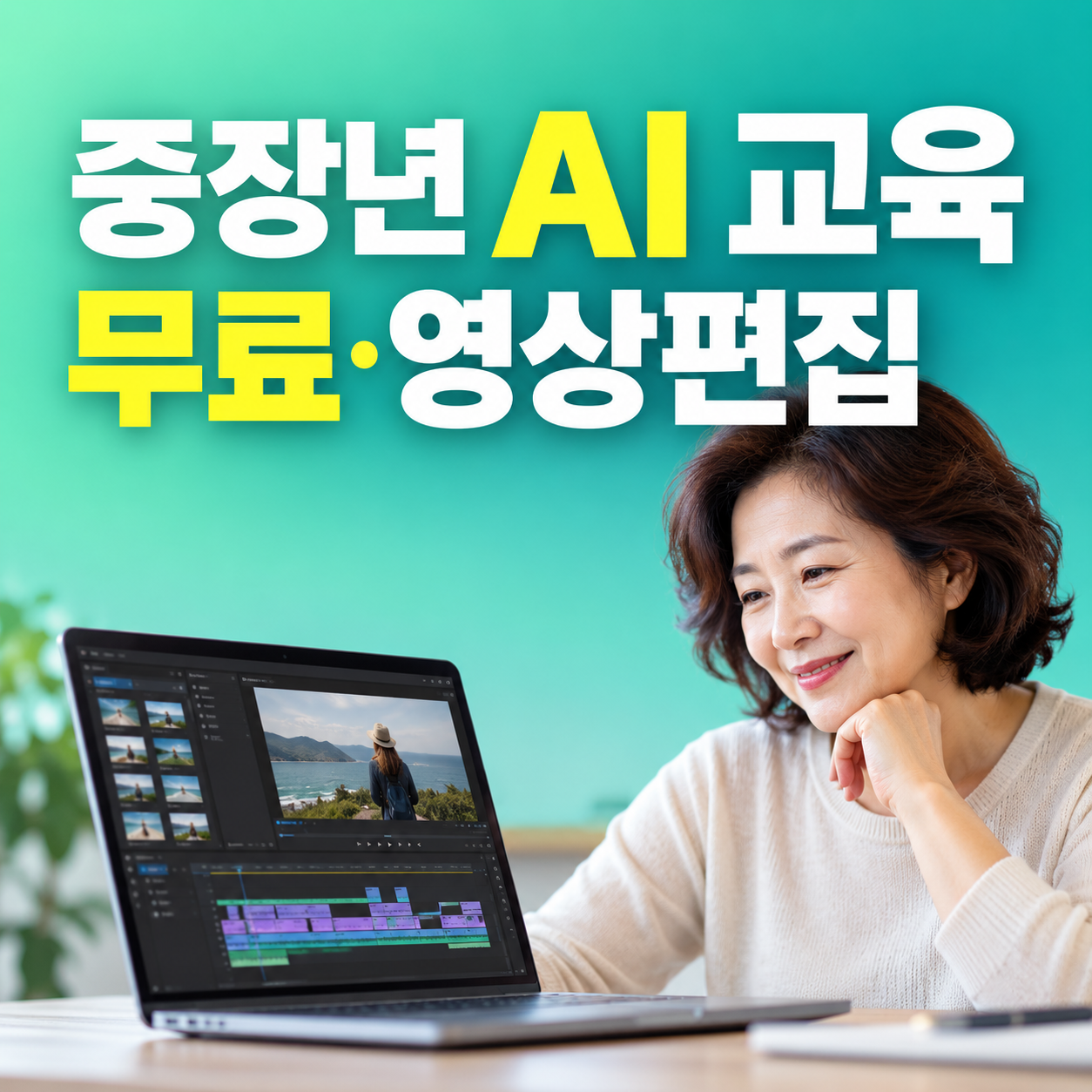 2026 중장년 AI 교육 무료 국비지원 영상편집 과정