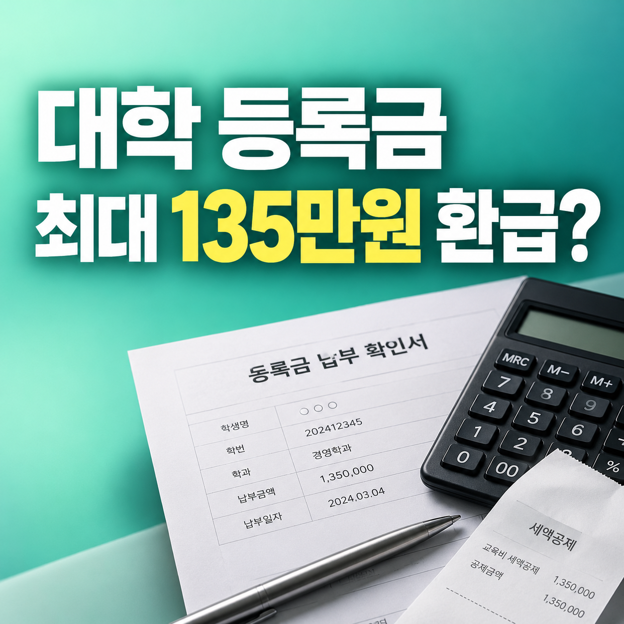 대학 등록금 연말정산, 대학 등록금 교육비 세액공제, 대학생 교육비 공제, 자녀 대학 등록금, 연말정산 교육비