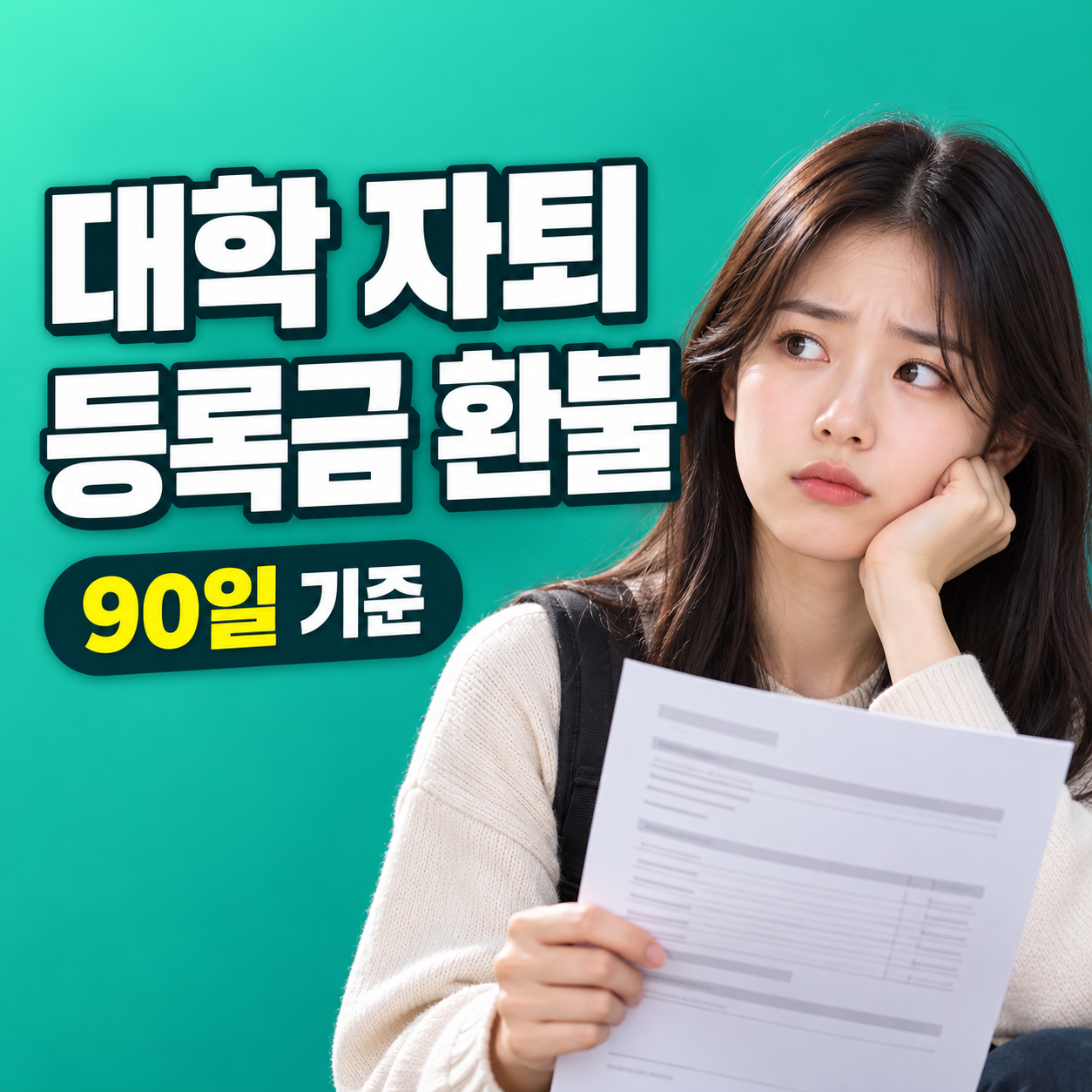 대학 자퇴 등록금 환불 400만원 납부 시 개강 후 30일 60일 90일 반환금액 계산