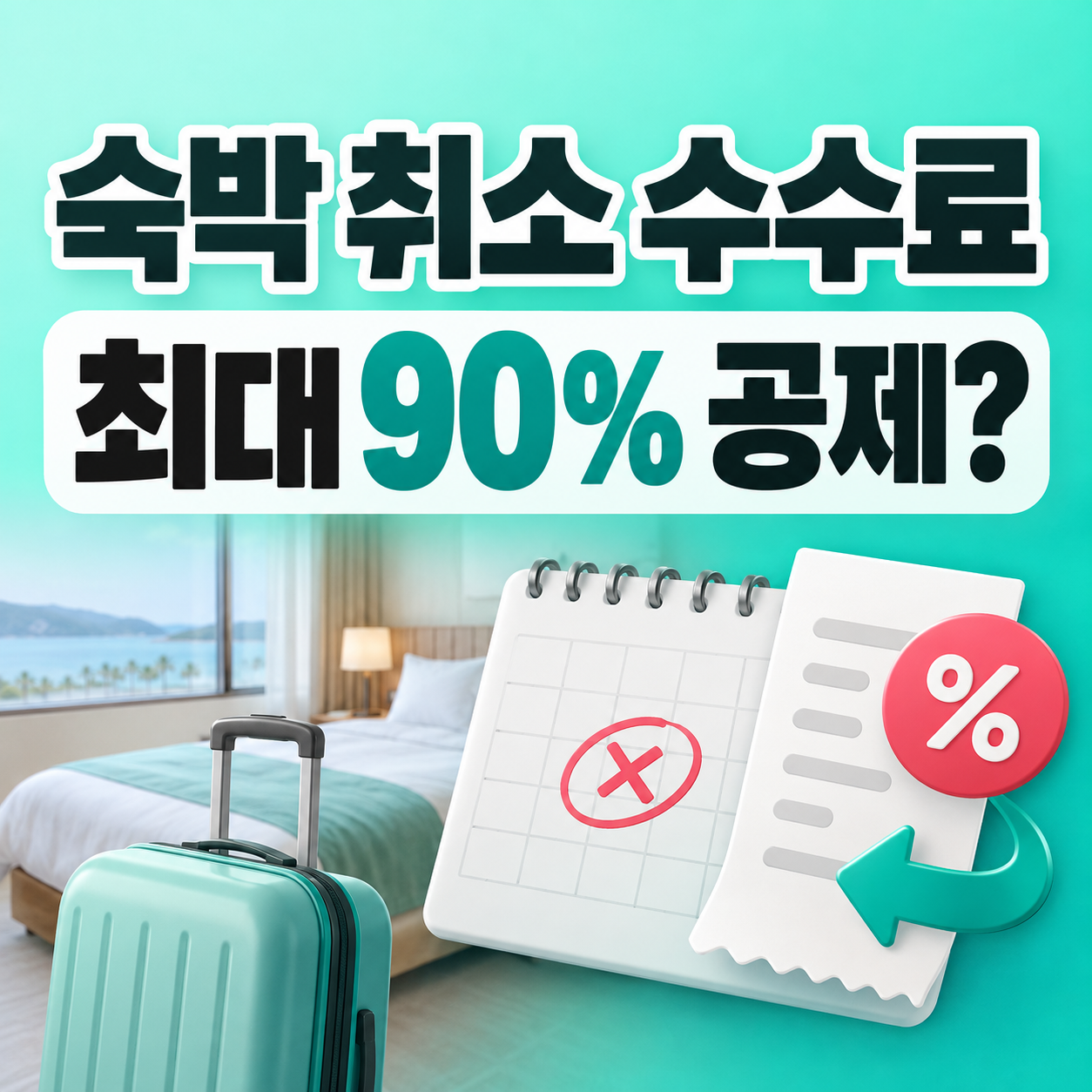숙박 취소 수수료 최대 90% 성수기 주말 7일 전 3일 전 당일 환불금액 계산