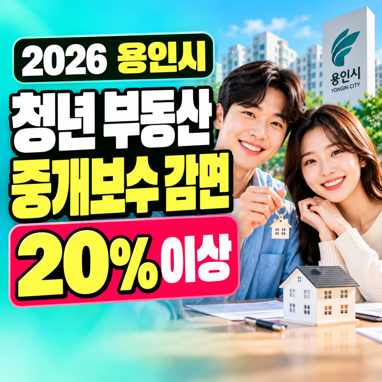 용인 청년 부동산 중개보수 감면 20% 이상 청년우대 착한부동산 찾기